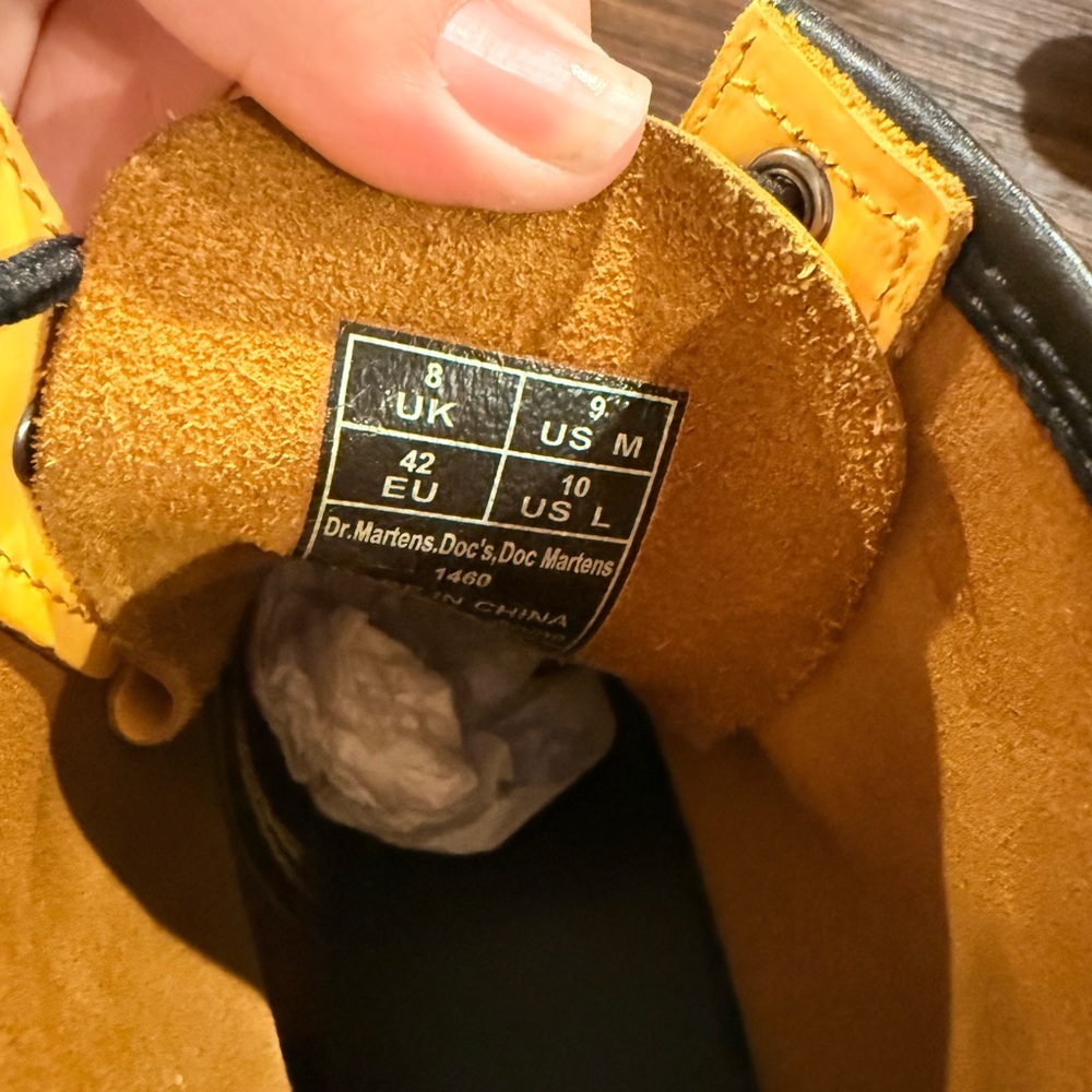 Dr. Martens 1460 Mustard Yellow Boots - Picture 8 of 16